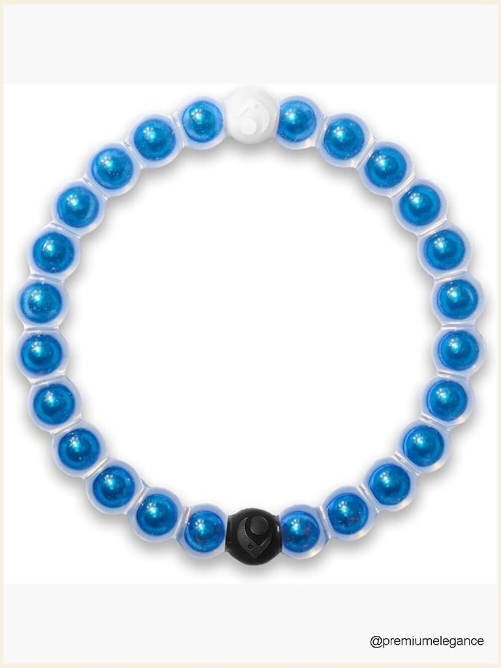 Boho Beaded Stretch Bracelet, Unique Meaningful Gift, 7" Large, Silicone